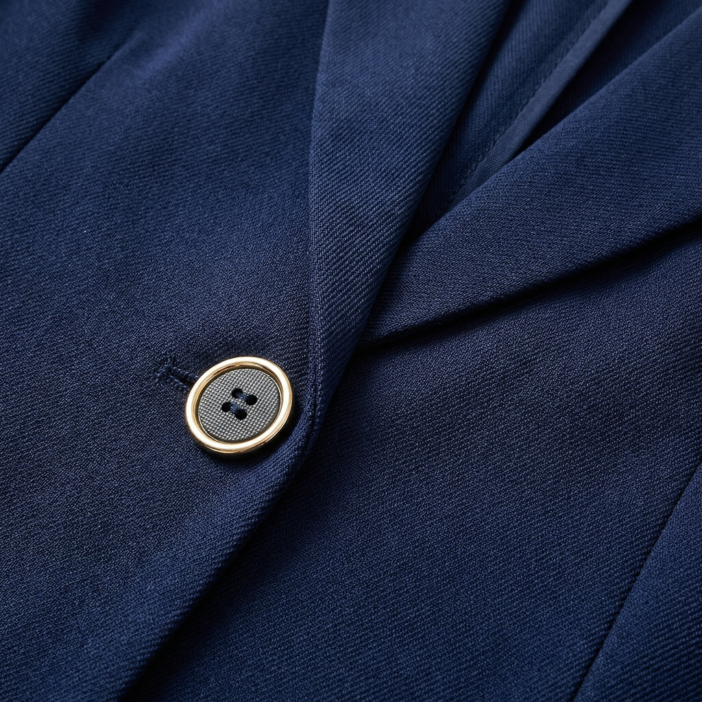 Women's Tailored Blazer - Roll-Up Sleeves with Striped Lining, Structured Lapel, Single-Button Closure