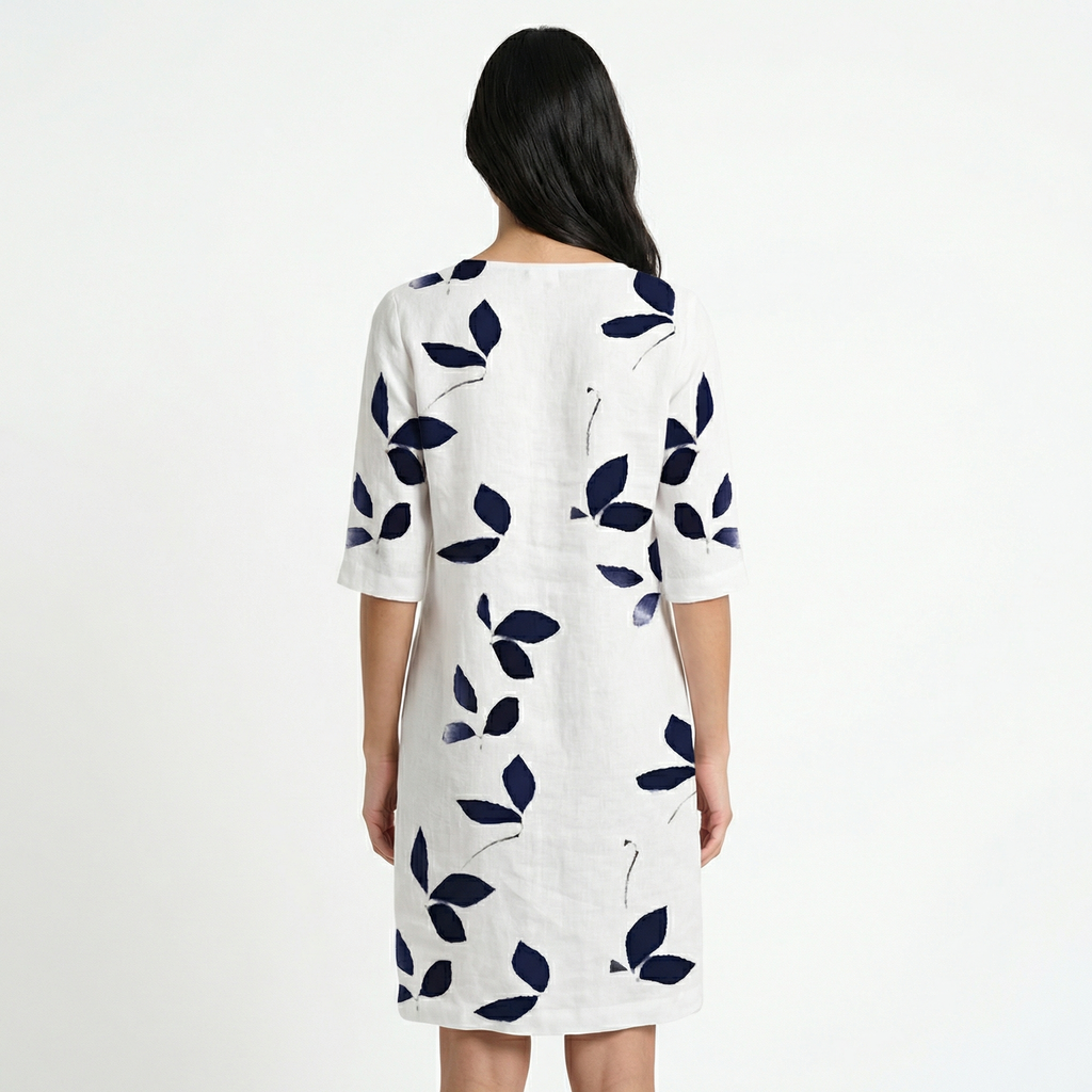 Amanda Minimalist Summer Dress - Terylene Fabric, Solid Pattern, Comfortable Relaxed Fit