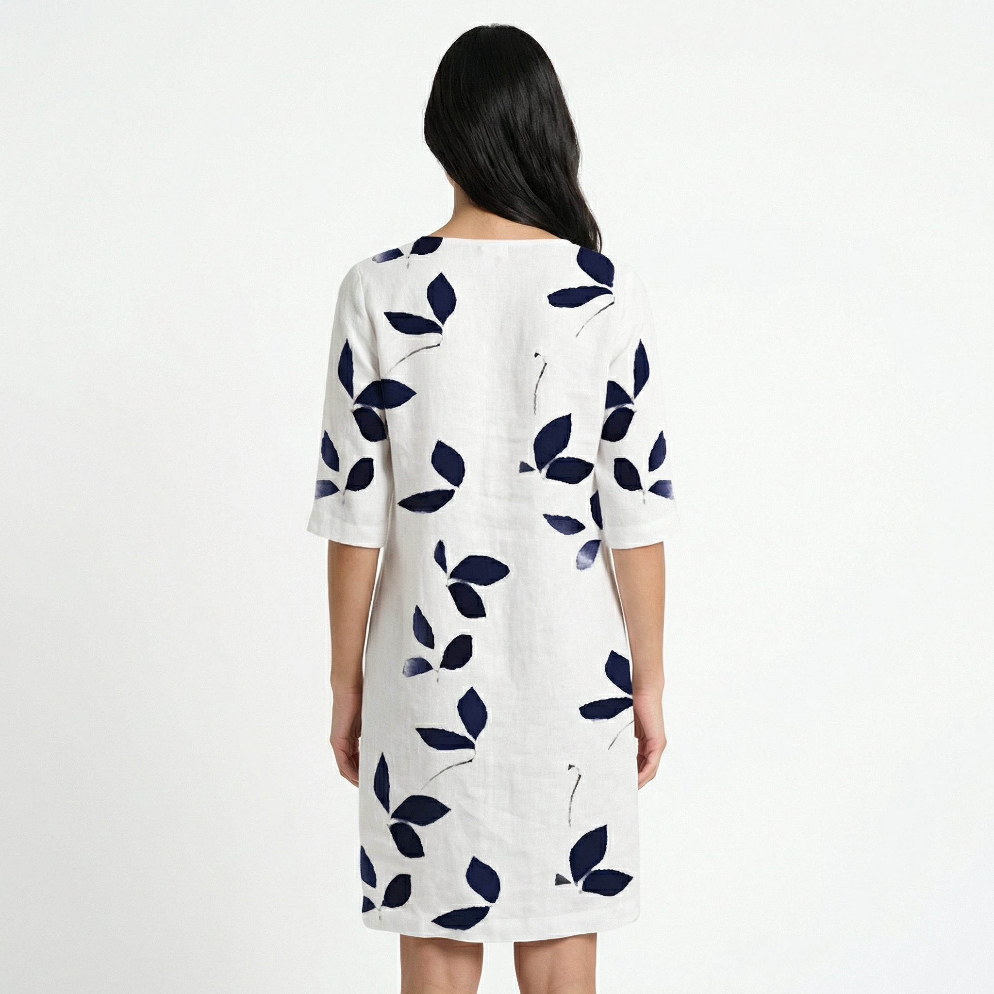 Amanda Minimalist Summer Dress - Terylene Fabric, Solid Pattern, Comfortable Relaxed Fit