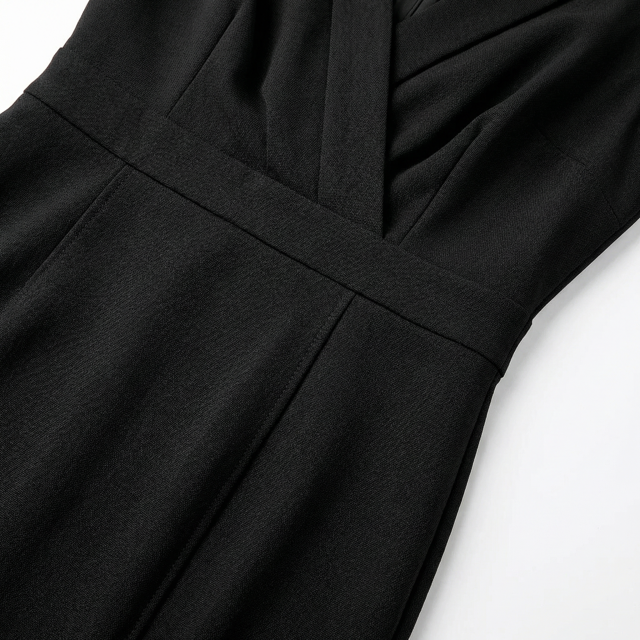 Aria Elegant Office to Evening Dress - Pleated Neckline, Slim Fit, Sophisticated Silhouette