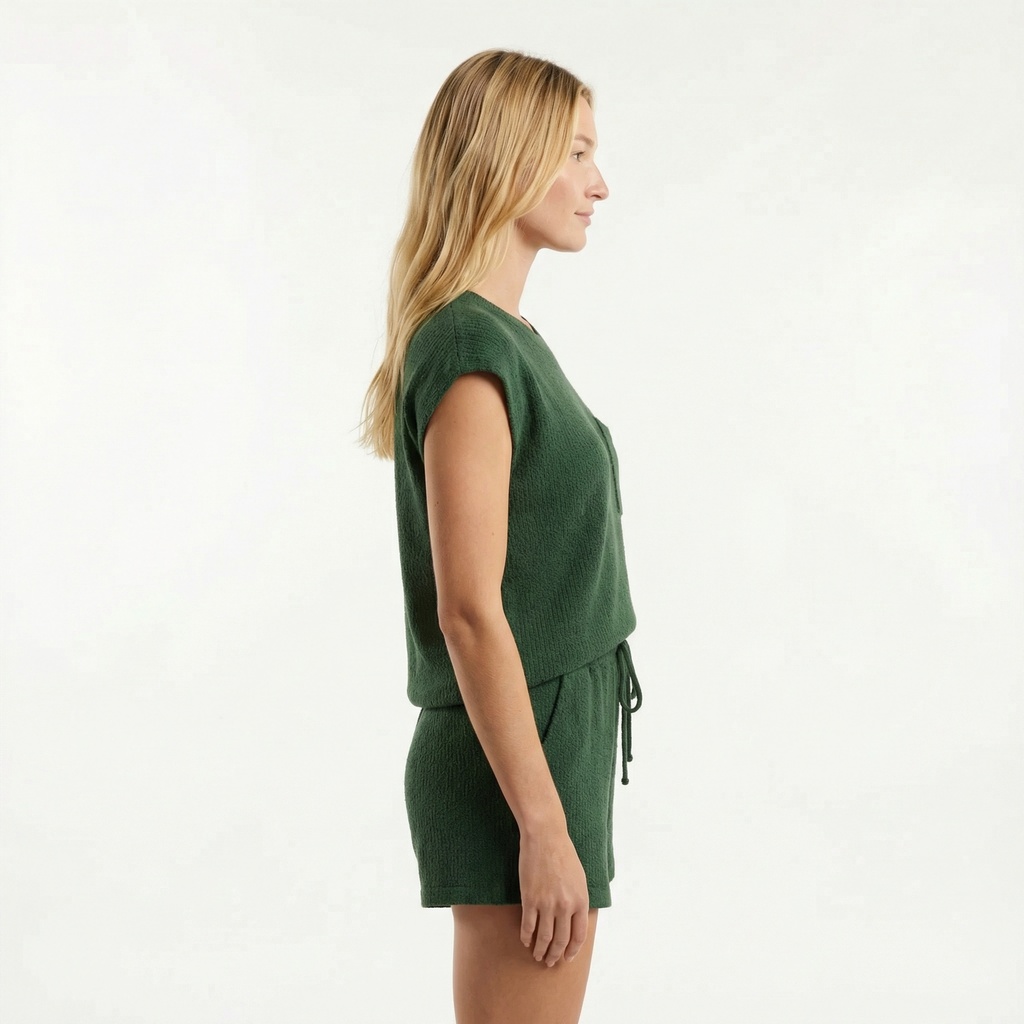 Amelia Elegant Women's Two-Piece Summer Set - Tailored Silhouette, Clean Lines, Versatile Modern Fit