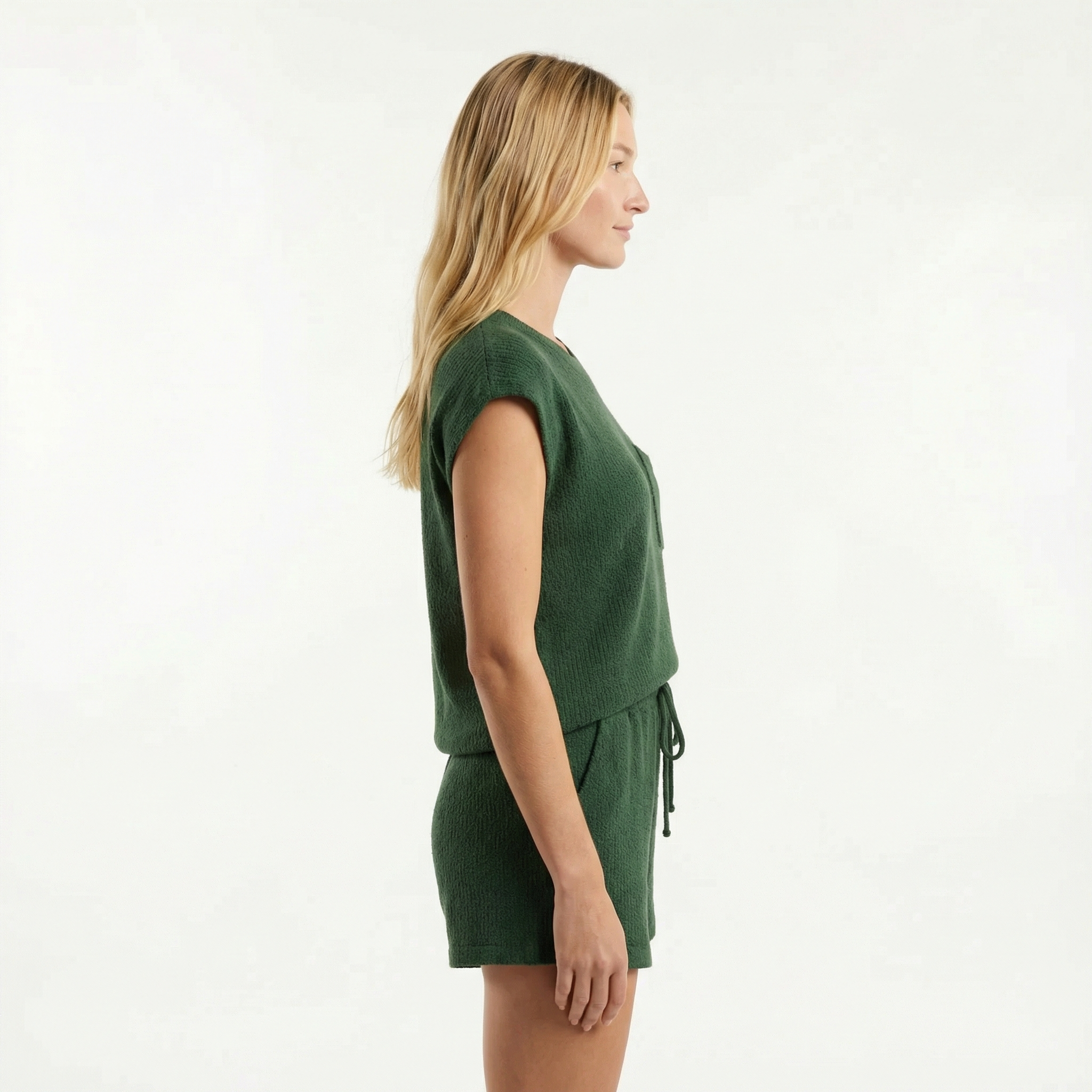 Amelia Elegant Women's Two-Piece Summer Set - Tailored Silhouette, Clean Lines, Versatile Modern Fit