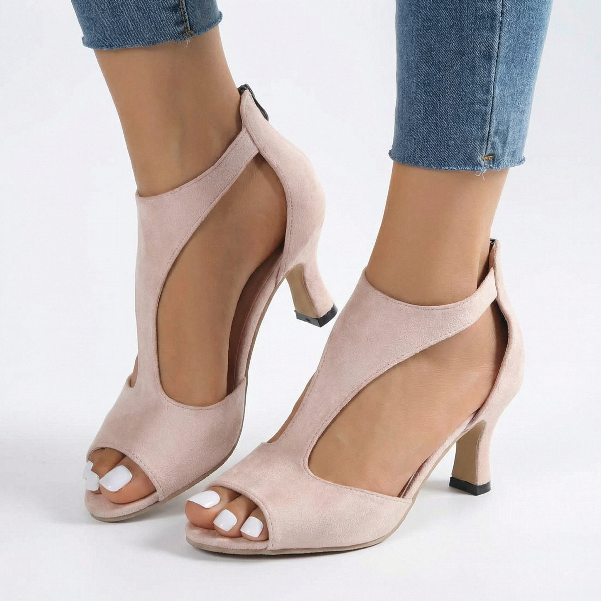 Aniela Women's Orthopaedic High-Heel Sandals - Supportive Insole, Soft Footbed, Non-Slip Stable Heel