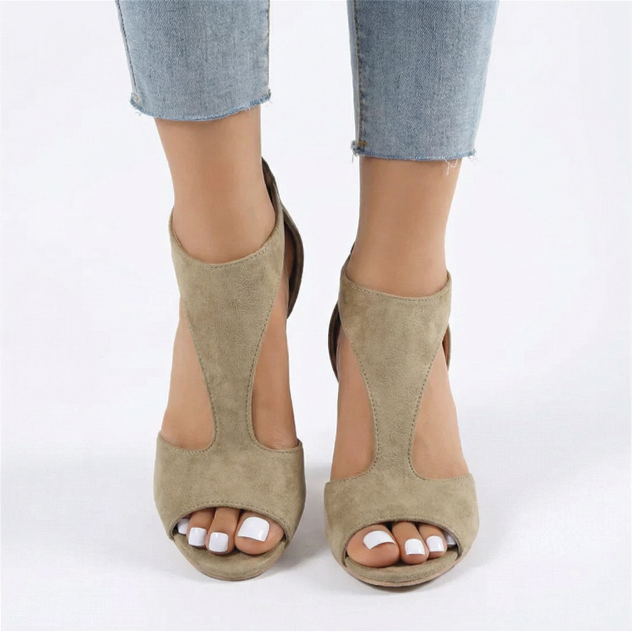 Aniela Women's Orthopaedic High-Heel Sandals - Supportive Insole, Soft Footbed, Non-Slip Stable Heel