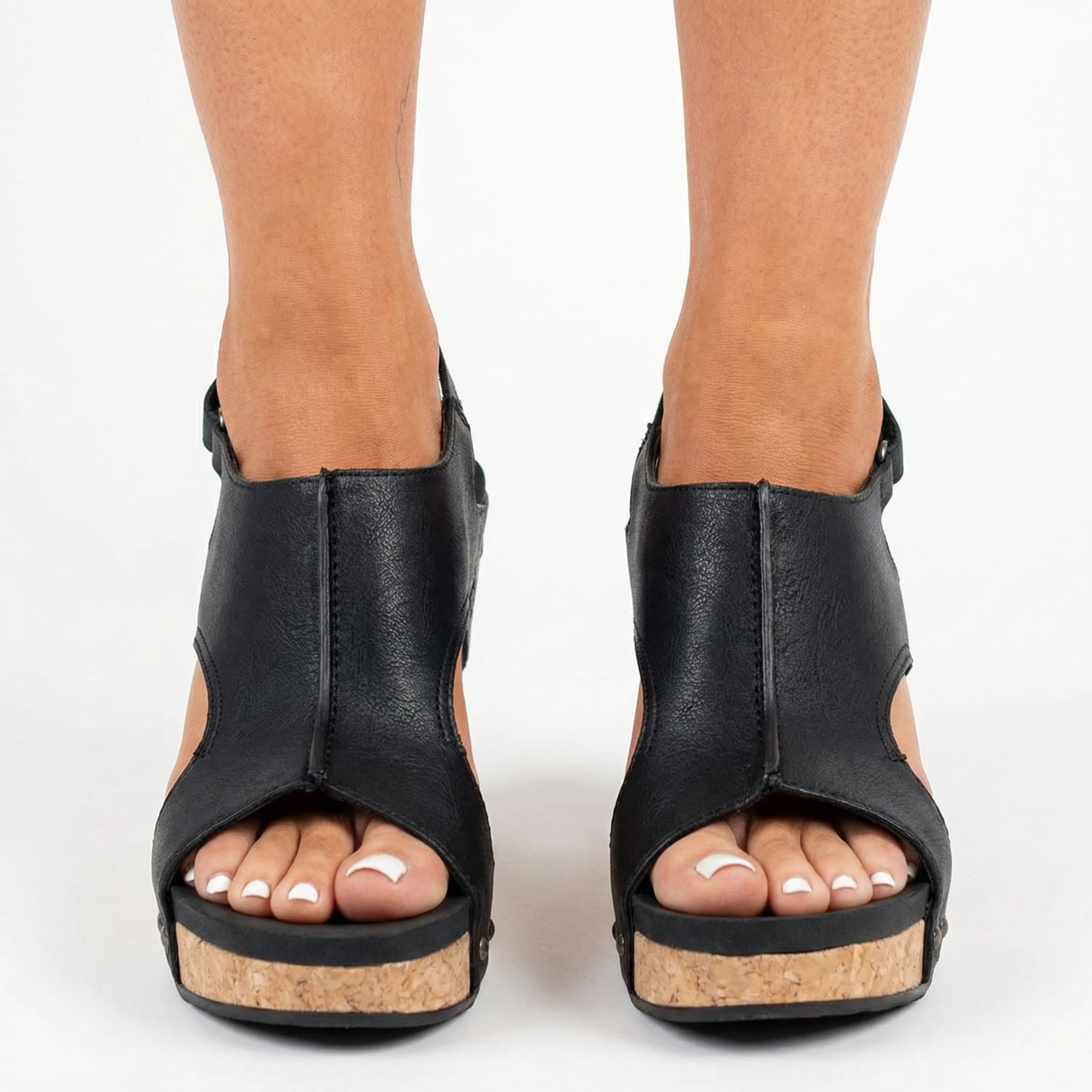 Auria Women's Orthopaedic Leather Sandals - Genuine Leather, Arch and Heel Support, Cushioned Footbed