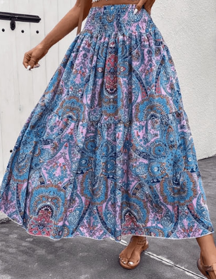 Juliane Bohemian Casual Skirt - Flowy Silhouette, Lightweight Breathable Fabric, Flattering Relaxed Fit