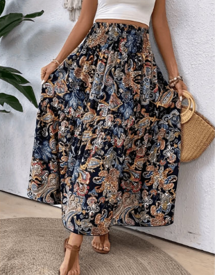 Juliane Bohemian Casual Skirt - Flowy Silhouette, Lightweight Breathable Fabric, Flattering Relaxed Fit