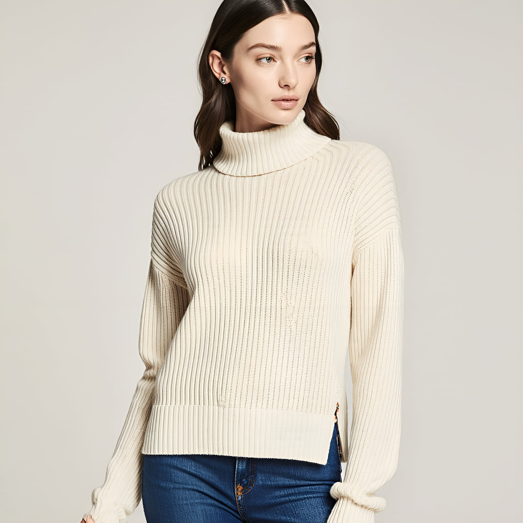 Ribbed Turtleneck Sweater