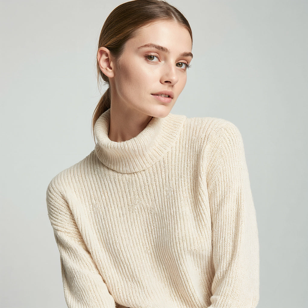 Ribbed Turtleneck Sweater