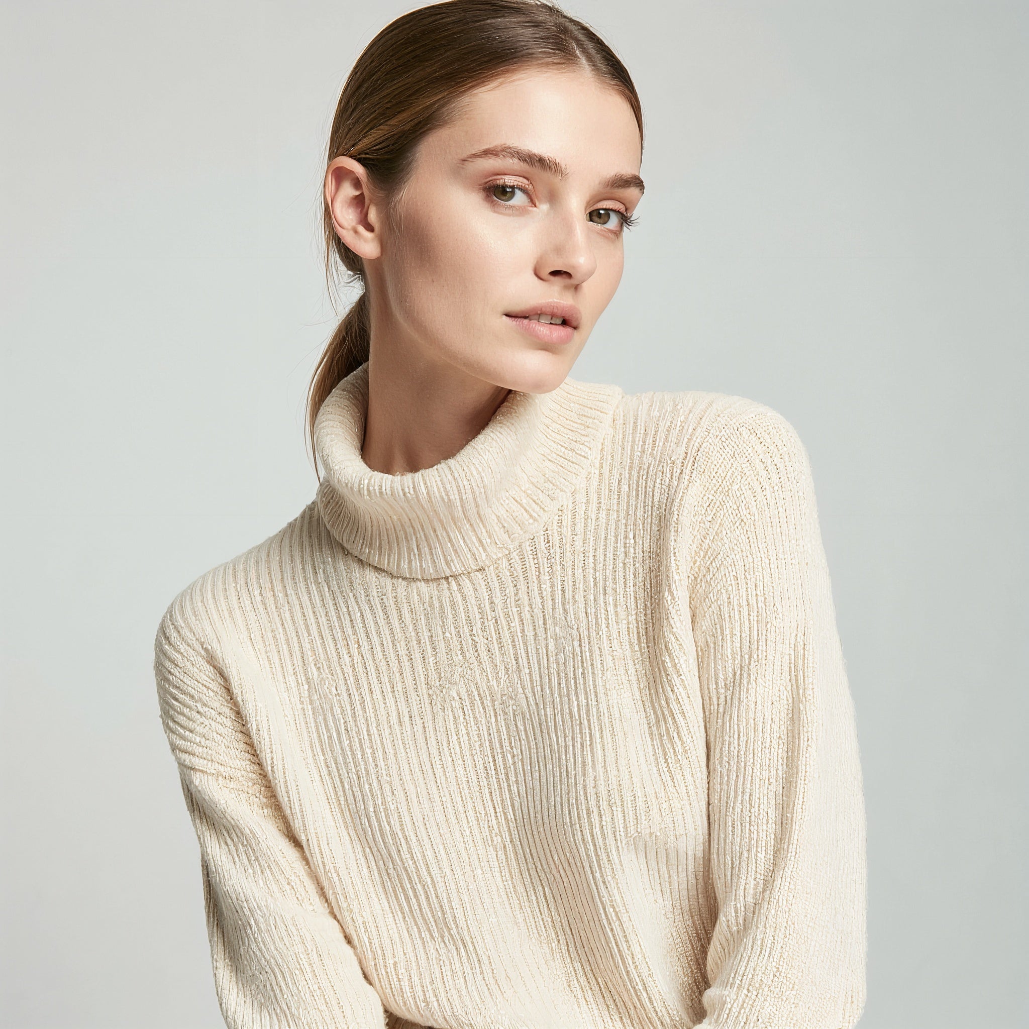 Ribbed Turtleneck Sweater