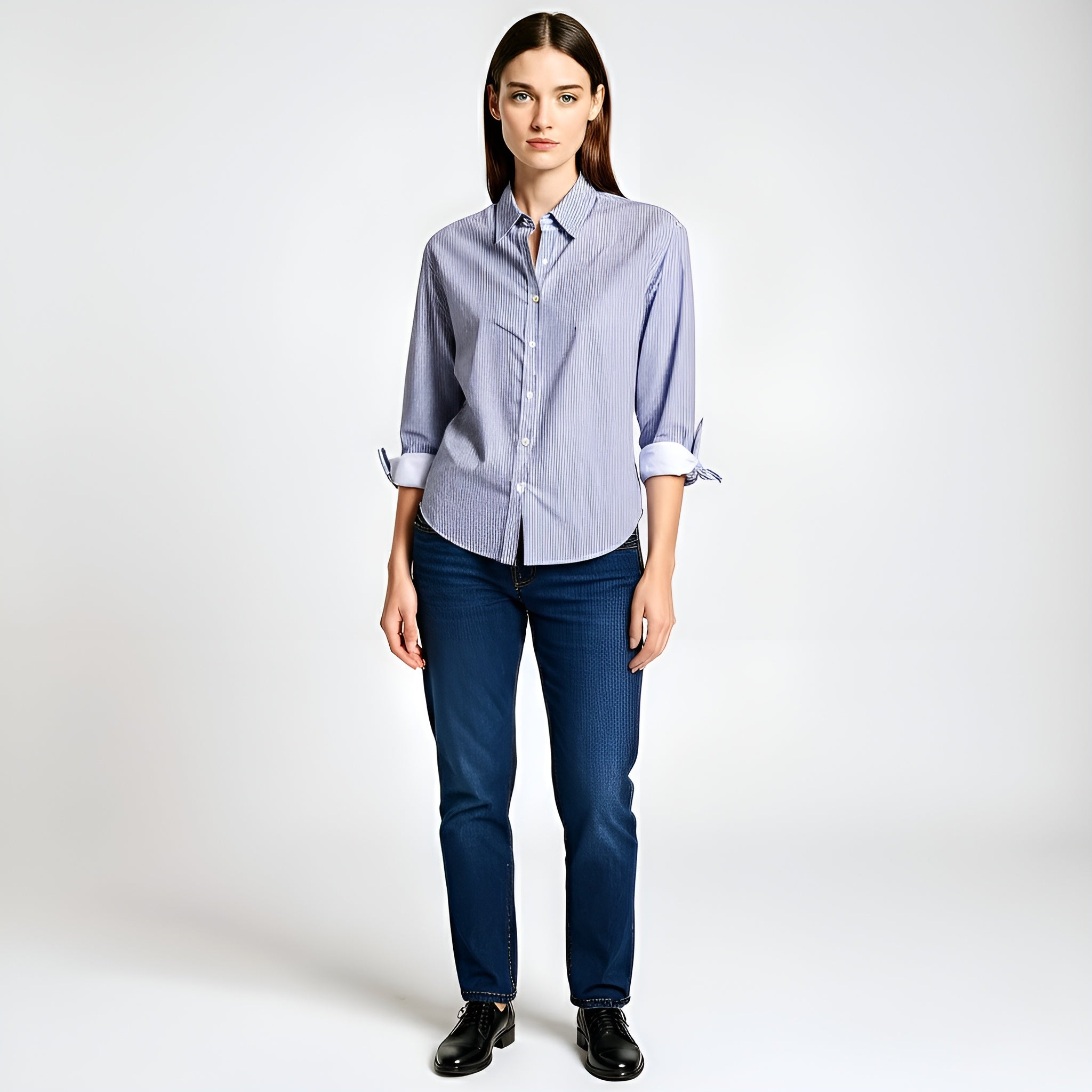 Striped Button-Down Shirt