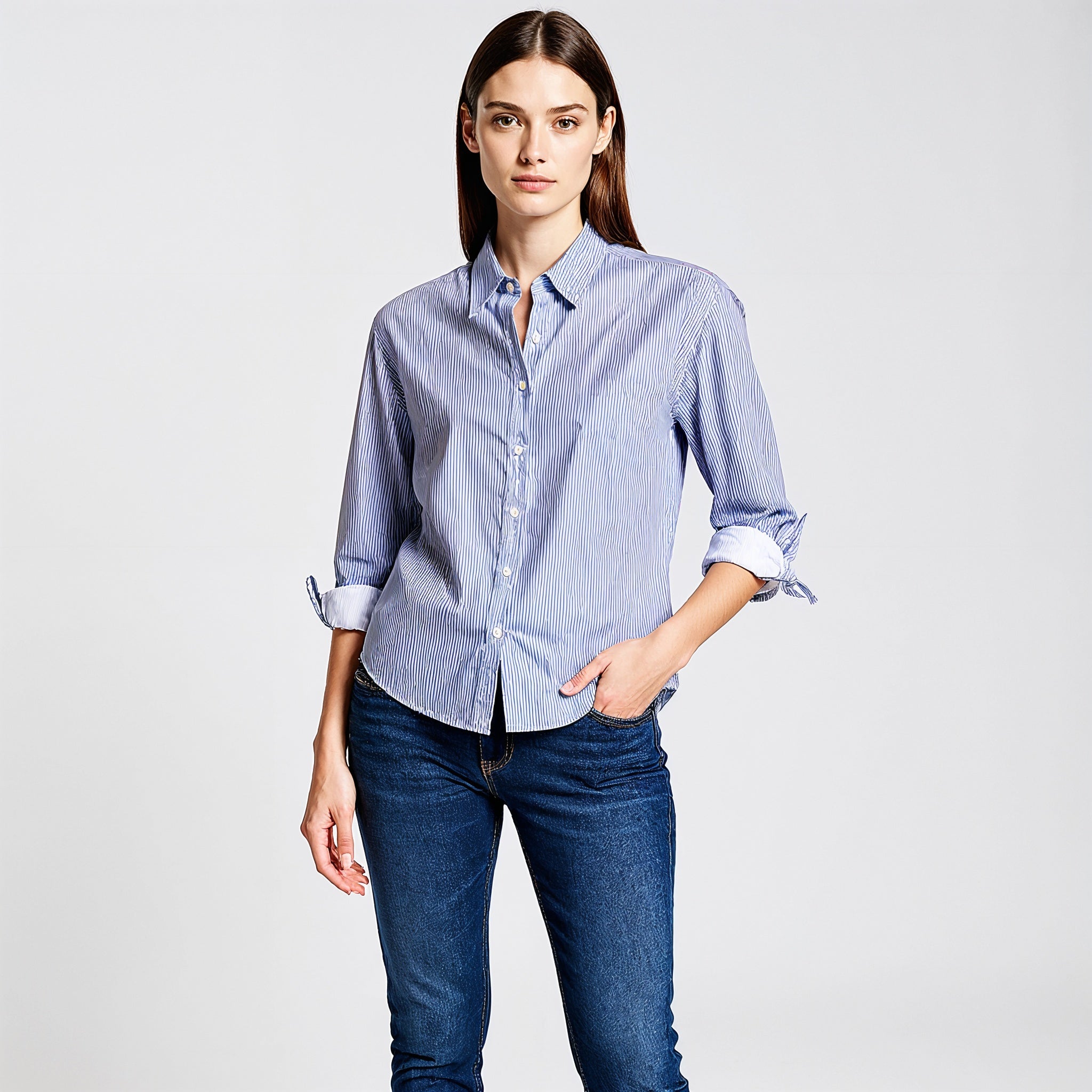 Striped Button-Down Shirt