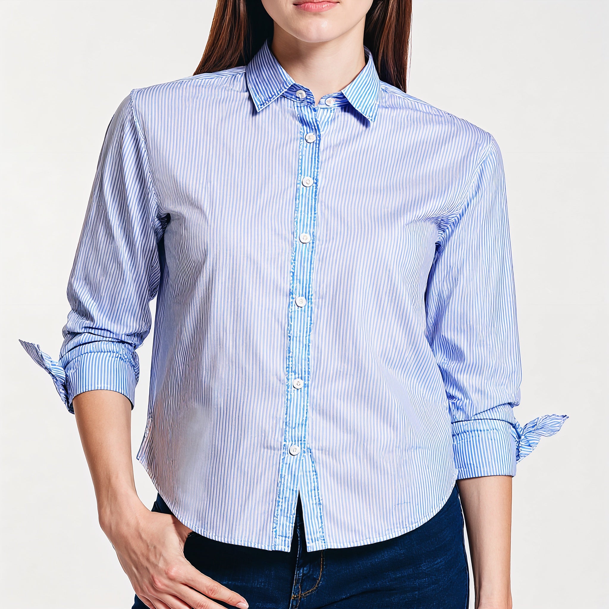 Striped Button-Down Shirt