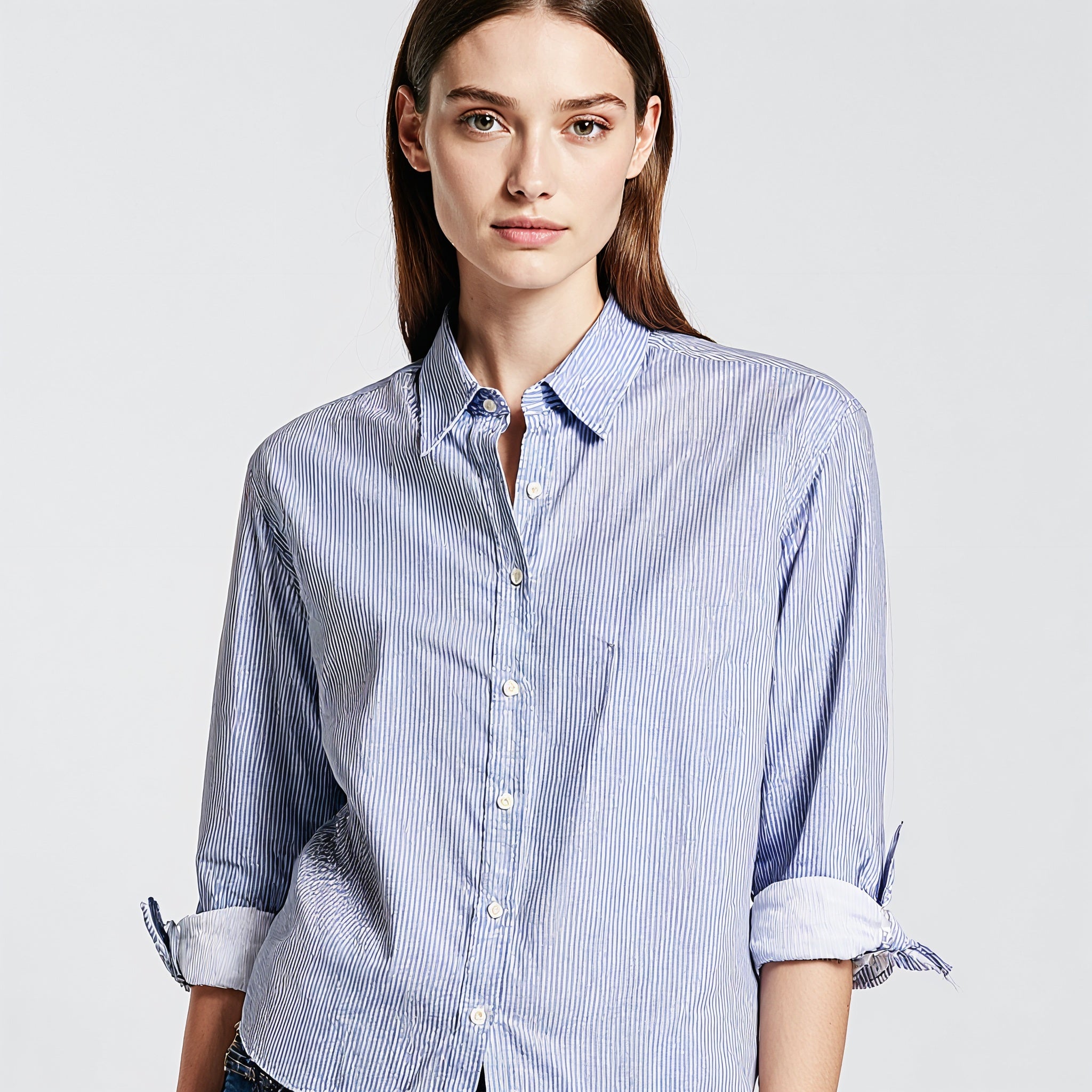 Striped Button-Down Shirt